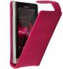 Sony Xperia Sole MT27i Δερμάτινη Θήκη Flip - Φούξια